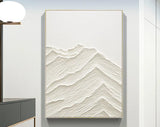 Textured Minimalist Mountain Canvas Wall Art