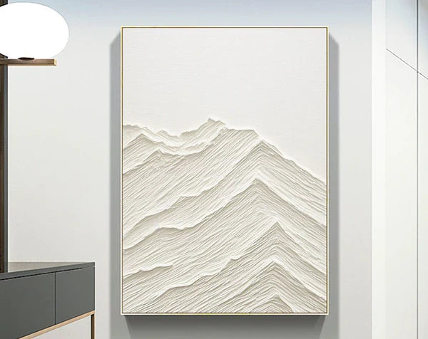Textured Minimalist Mountain Canvas Wall Art