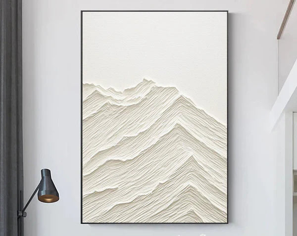 Textured Minimalist Mountain Canvas Wall Art