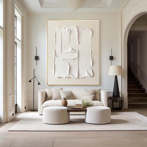 White Minimalist Painting #art10217