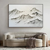 Minimalist Textured Mountain Canvas Wall Art
