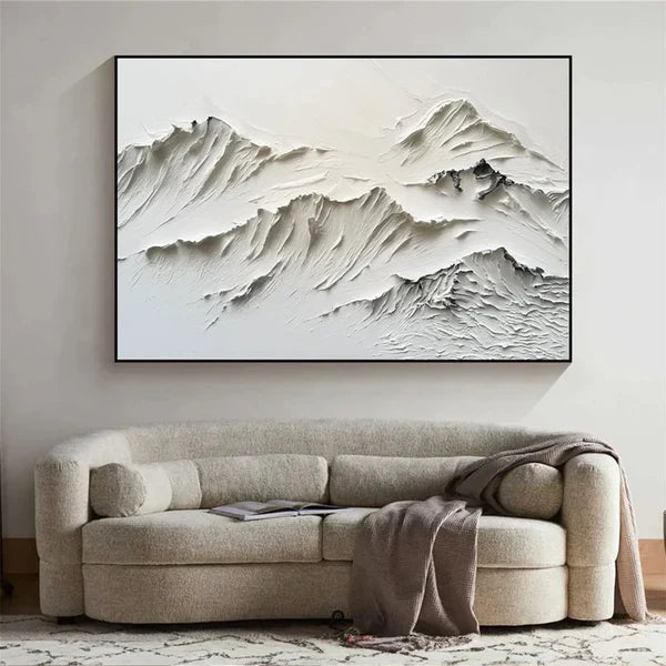 Minimalist Textured Mountain Canvas Wall Art