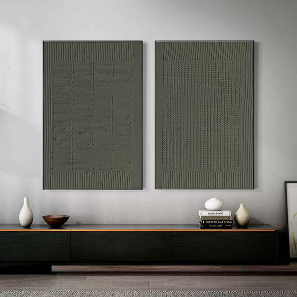 Pure Green Minimalist Art Living Room #art2636