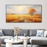 Rice Field Landscape Texture Painting #art2632