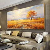 Rice Field Landscape Texture Painting #art2632