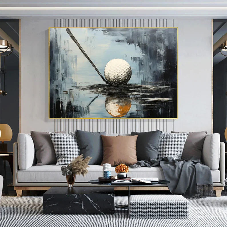 Abstract Golfing Oil Painting on Canvas #art268