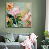 Peony Flower Oil Painting on Canvas #art2631
