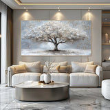 Majestic Silver Tree Textured Art #art2630