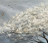 Majestic Silver Tree Textured Art #art2630