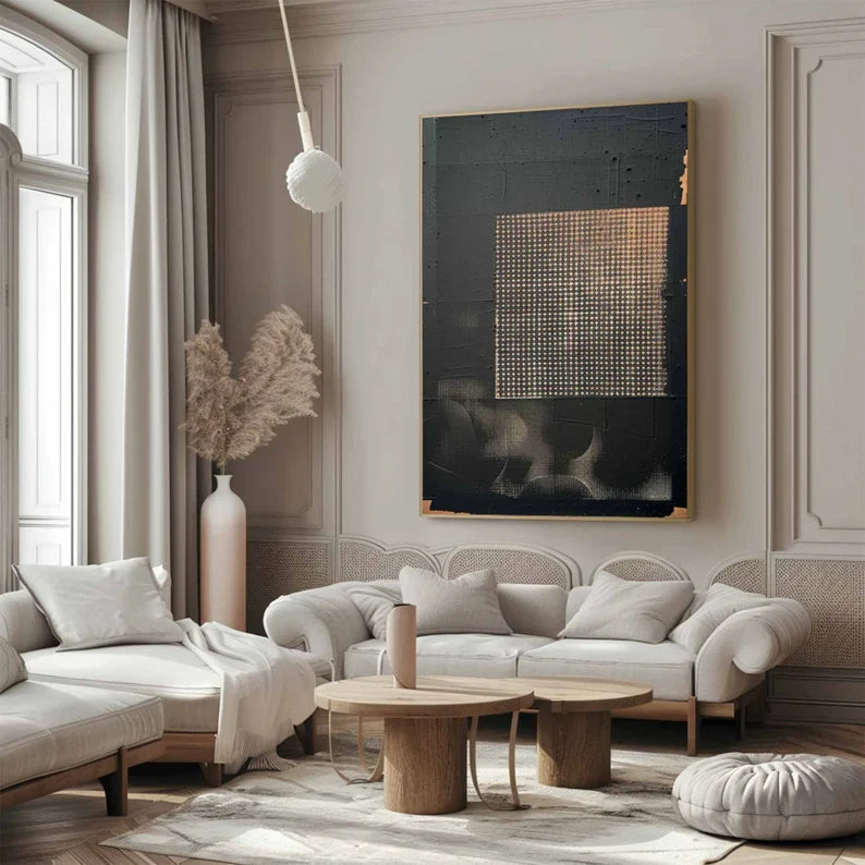wabi sabi Black painting on canvas
