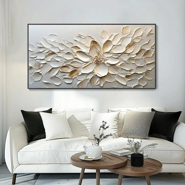 Minimalist White flower Wabi-Sabi