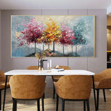 Abstract Colorful Forest Oil Painting #art265