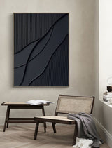Black & White Abstract Painting #CXA 028
