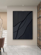 Black & White Abstract Painting #CXA 028