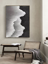 Black & White Abstract Painting #CXA 00403