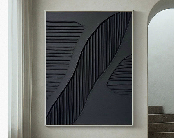 Black & White Abstract Painting #CXA 00905