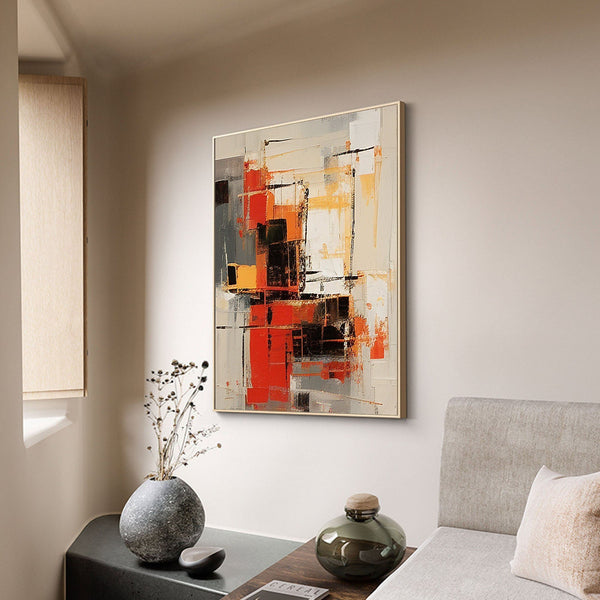 Beige & Brown Abstract Painting #CXA 00701