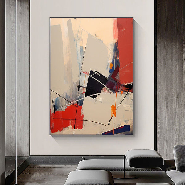 Beige & Brown Abstract Painting #CXA 00802
