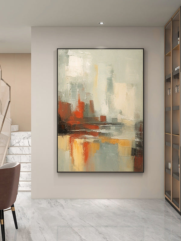 Beige & Brown Abstract Painting #CXA 00903