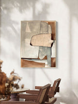 Beige & Brown Abstract Painting #CXA 00402