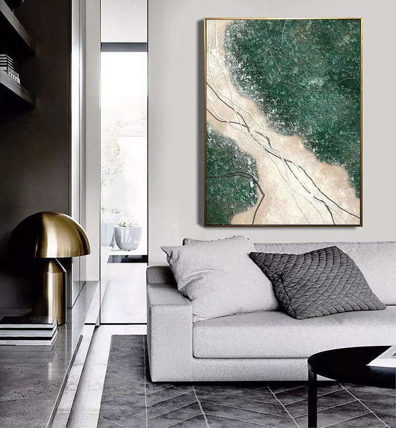 Verdant Veins Abstract Painting