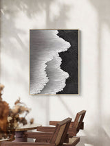 Black & White Abstract Painting #CXA 00403