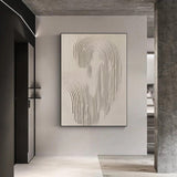 Beige & Brown Abstract Painting #CXA 010