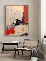 Beige & Brown Abstract Painting #CXA 00802