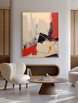 Beige & Brown Abstract Painting #CXA 00802