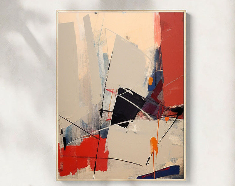 Beige & Brown Abstract Painting #CXA 00802