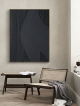 Black & White Abstract Painting #CXA 00803