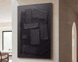 Black Abstract Painting #CXA 00502