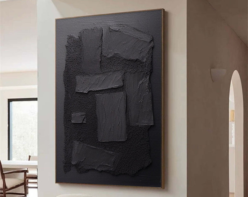 Black Abstract Painting #CXA 00502