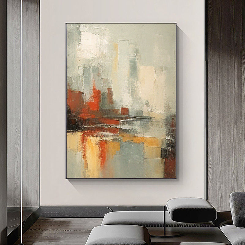 Beige & Brown Abstract Painting #CXA 00903