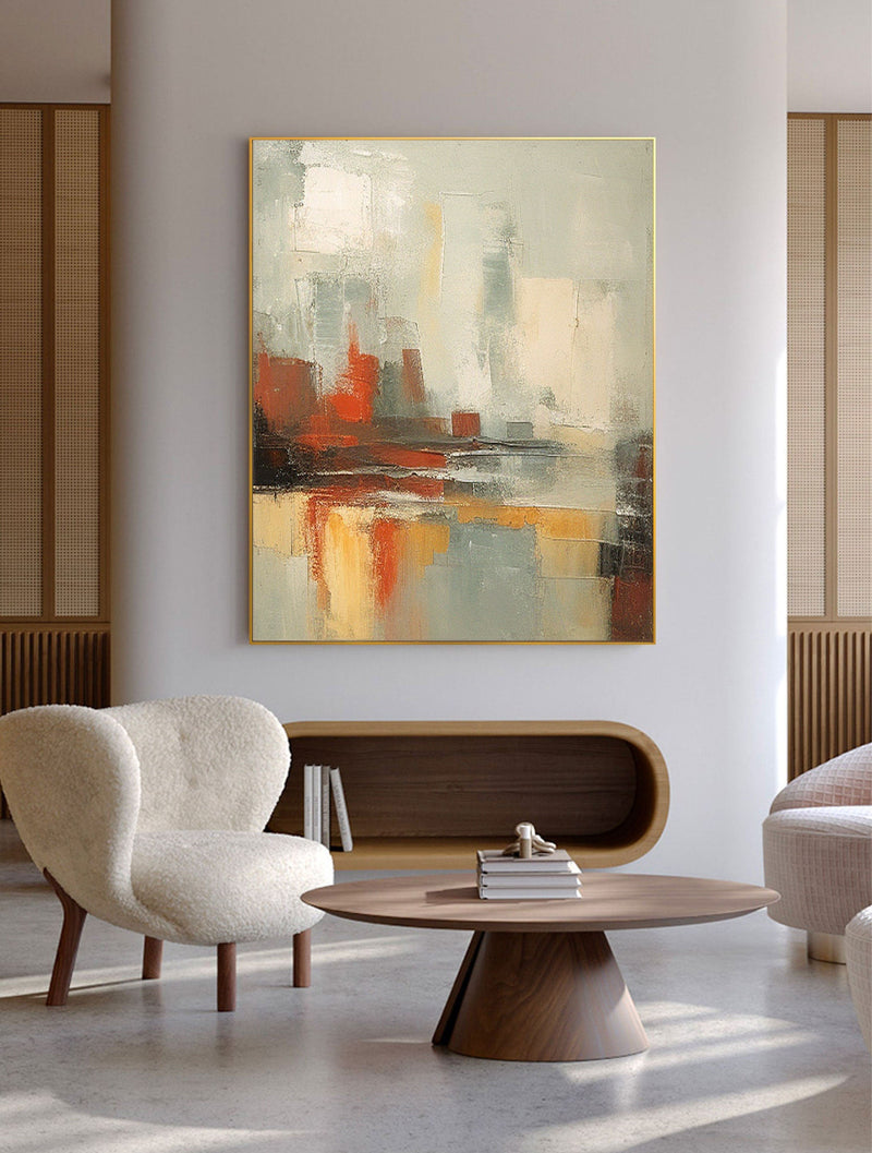 Beige & Brown Abstract Painting #CXA 00903