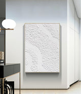 White Minimalist Abstract Painting #CXA 00306