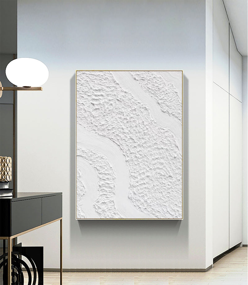 White Minimalist Abstract Painting #CXA 00306