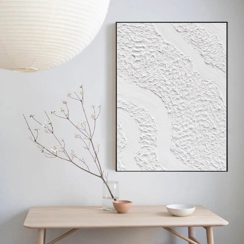White Minimalist Abstract Painting #CXA 00306