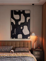 Black & White Abstract Painting #CXA 013