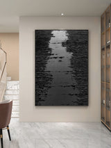 Black & White Abstract Painting #CXA 00303
