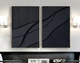 Shadow Waves Abstract Painting SET OF 2
