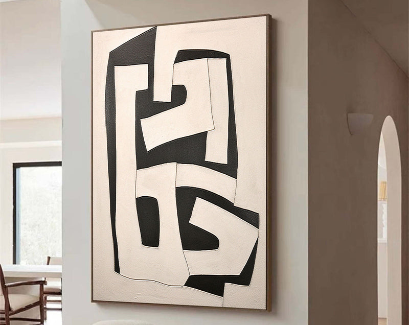 Beige & Brown Abstract Painting #CXA 00102