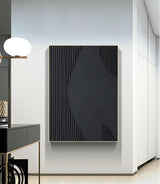 Black & White Abstract Painting #CXA 00803