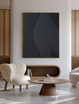Black & White Abstract Painting #CXA 00803