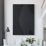 Black & White Abstract Painting #CXA 00803