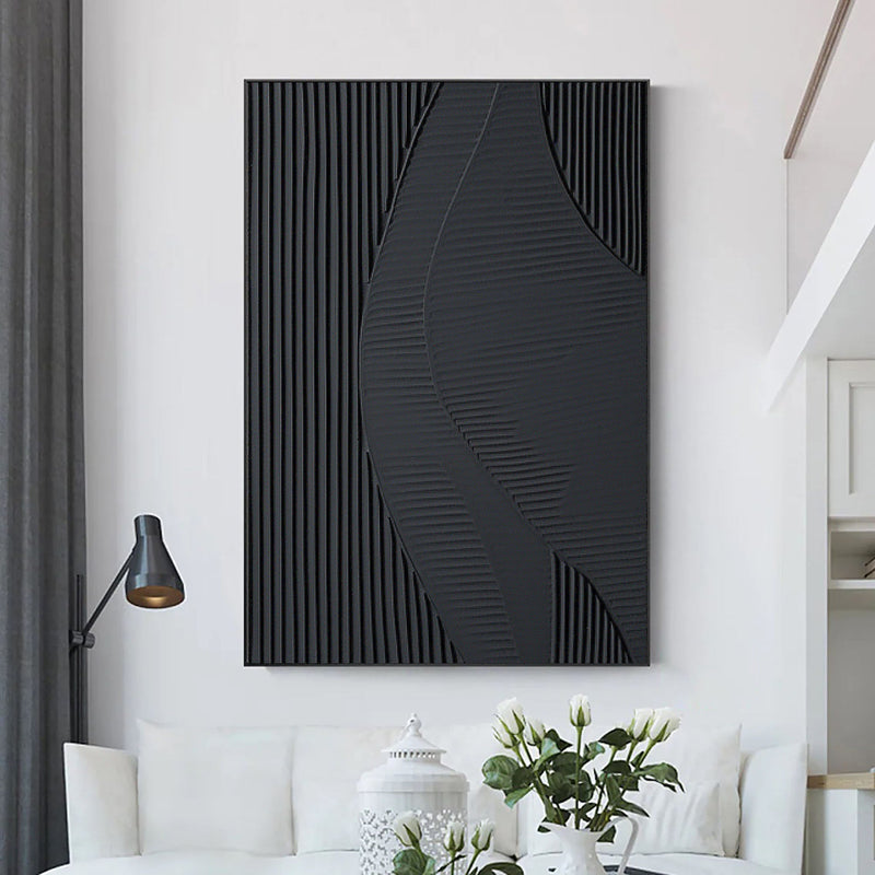Black & White Abstract Painting #CXA 00803