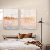 Golden Horizon Abstract Painting SET OF 2