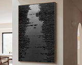 Black & White Abstract Painting #CXA 00303