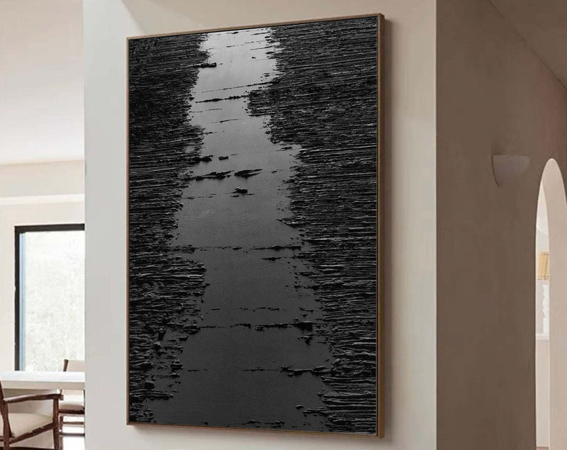 Black & White Abstract Painting #CXA 00303