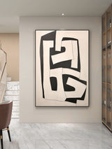Beige & Brown Abstract Painting #CXA 00102